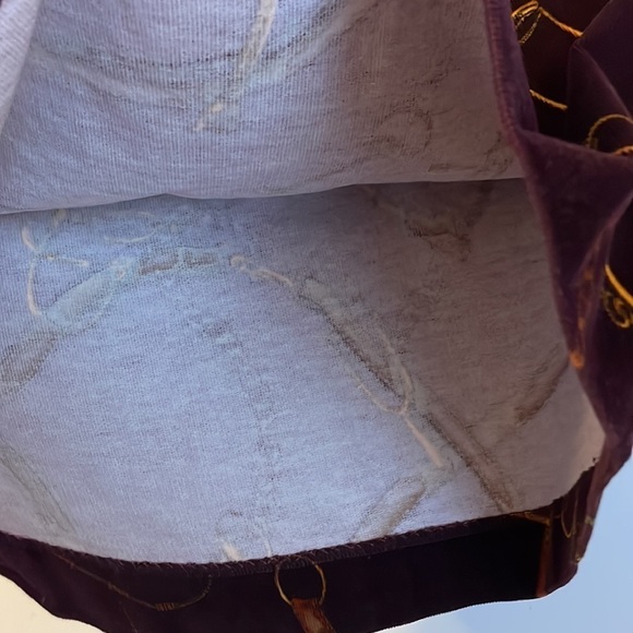 Talbots Petite Maroon Corduroy Horse Bit Bridle Design Mini Skirt size PM - Picture 12 of 15